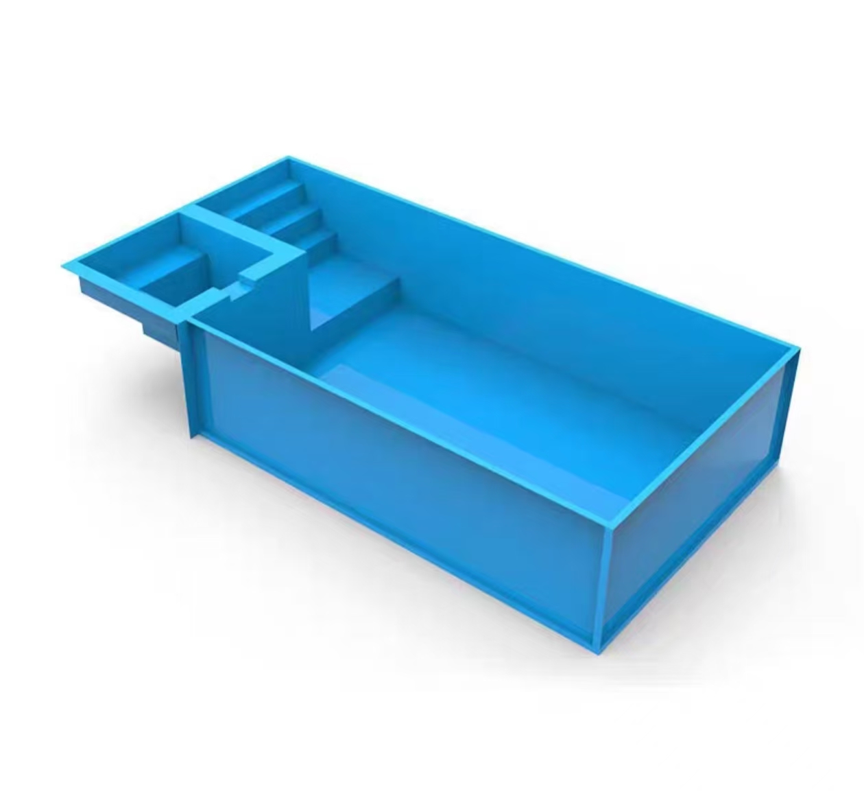 Fiberglass reinforced plastic swimming pool