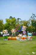 Application of fiberglass reinforced plastic cartoon sculptu